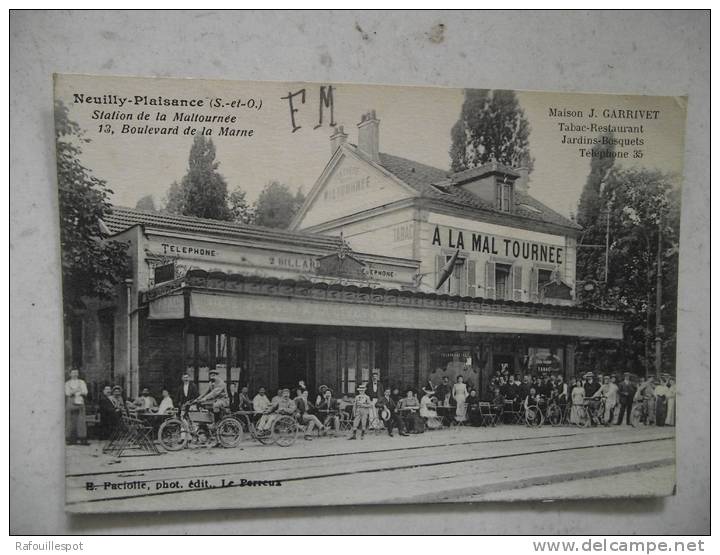 Cpa Neuilly Plaisance Station De La Maltournée Maison Garrivet - Neuilly Plaisance