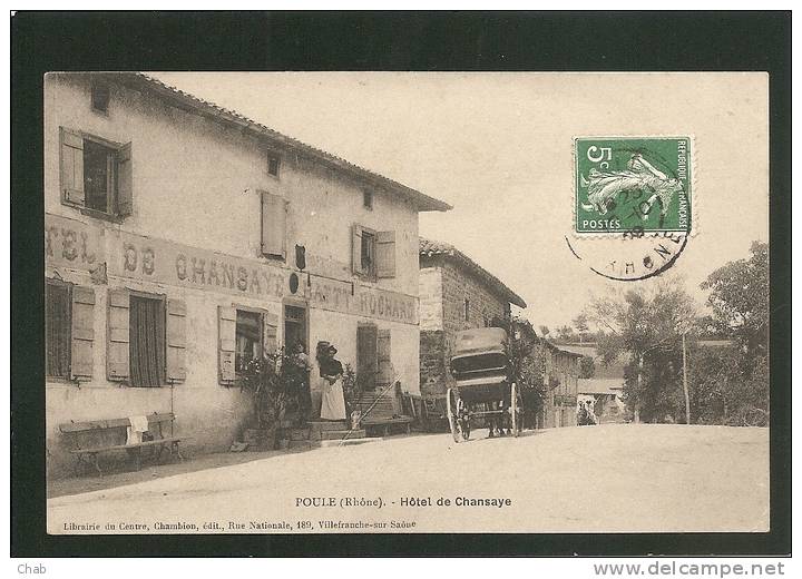 TRES BELLE C.P.A  POULE (Rhône). - Hotel De Chansaye - Autres & Non Classés