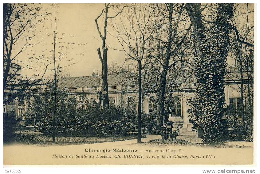 Paris   Chirurgie-Médecine Ancienne Chapelle Maison De Santé Du Docteur Ch.Bonnet 7 Rue De La Chaise (VIIe)    Cpa - Santé, Hôpitaux