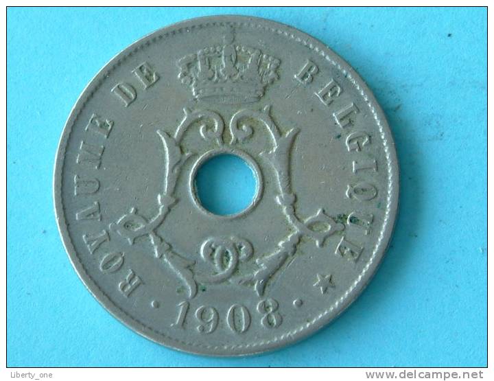 1908 FR / 25 Cent - Morin 254 ( Uncleaned - For Grade, Please See Photo ) !! - 25 Centimes