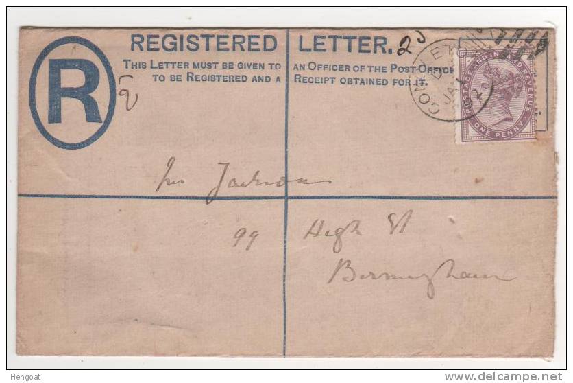 Yvert N° 73 / Lettre Recommandée (registered Letter ) De 1892 , 2 Scans - Cartas & Documentos