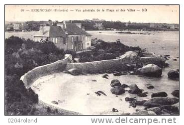 Brigognan - Vue Générale De La Plage Et Des Villas  : Achat Immédiat - Brignogan-Plage