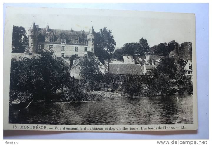 D 37 - Montrésor - Vue D'ensemble Du Château Et Des Vieilles Tours. Les Bords De L'indre - Montrésor