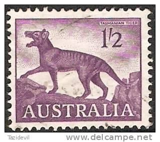 AUSTRALIA - USED 1959 1/2d Animal Definitives - Tasmanian Tiger - Oblitérés