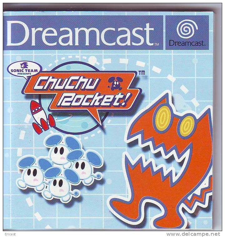 NOTICE JEU SEGA  DREAMCAST CHUCHU ROCKET - Autres & Non Classés