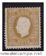 1870  Don Luis I 20 R  Perf 12,5  No Gum - Unused Stamps