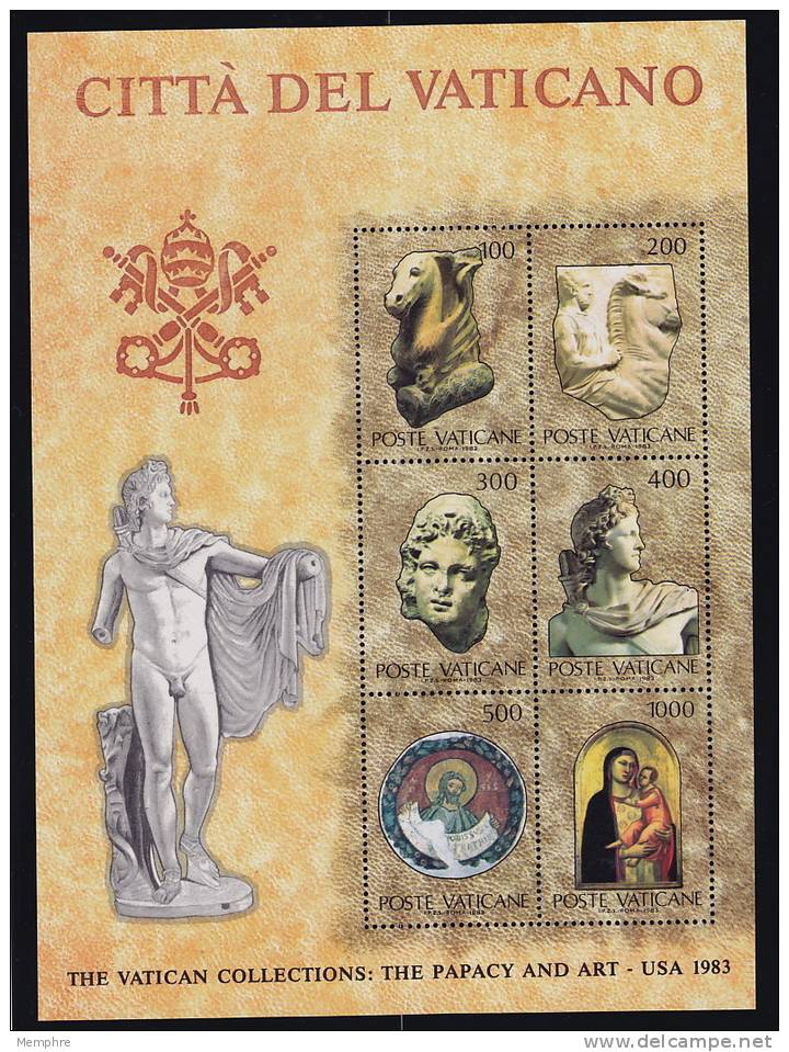 1983  Trois Blocs-feullets Exposition D'art Du Vatican Aux USA  ** - Blocchi E Foglietti