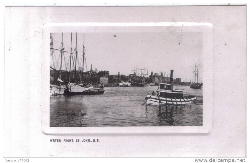 Rppc - CANADA - NEW BRUNSWICK - SAINT  JOHN - WATERFRONT - BOATS - CIRCA 1910 - St. John
