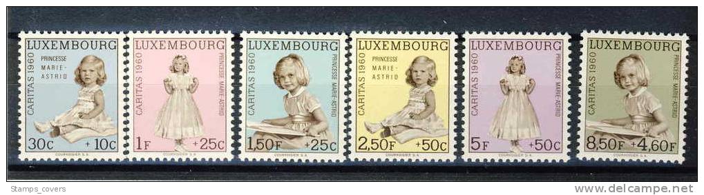 LUXEMBOURG MNH** MICHEL 631/36 CARITAS 1960 - Nuovi