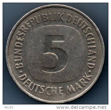 Allemagne 5 Marks 1975 G Ttb - 5 Marcos