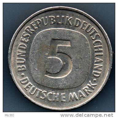 Allemagne 5 Marks 1975 F Ttb+ - 5 Mark