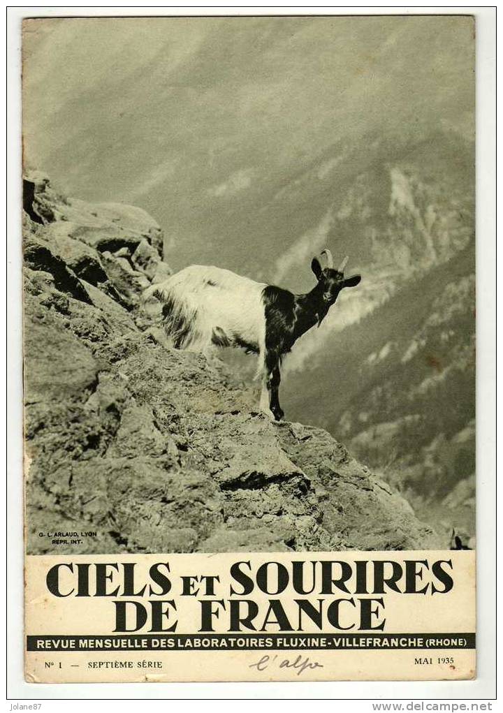 CIELS ET SOURIRES DE FRANCE    1935      LES ALPES    CHEVRES VACHES RAMONEUR - 1900 - 1949