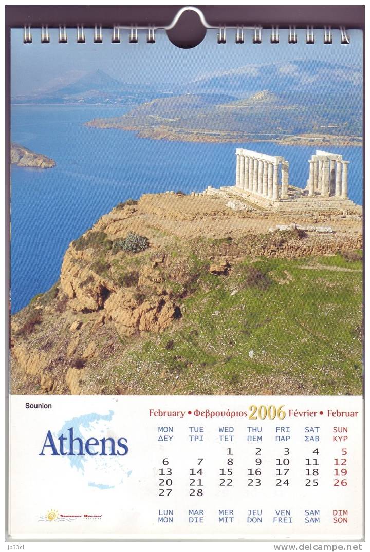 Grèce - Athènes - Calendrier 2005/2006  Avec 17 Photos De La Ville (Acropole Caryatides) - Grossformat : 2001-...