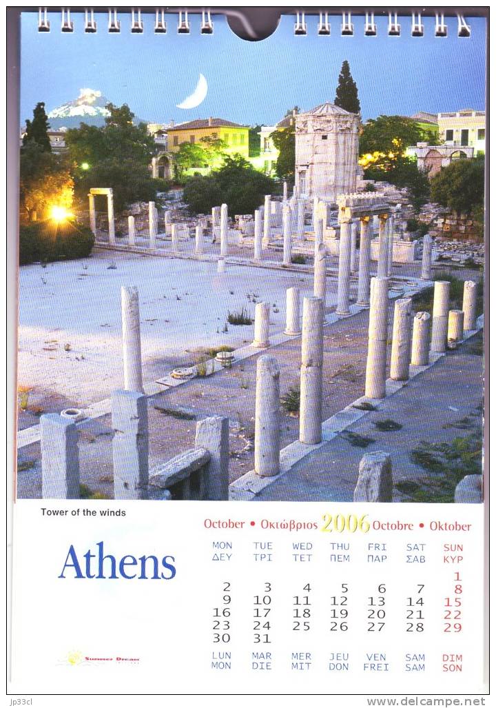 Grèce - Athènes - Calendrier 2005/2006  Avec 17 Photos De La Ville (Acropole Caryatides) - Grand Format : 2001-...