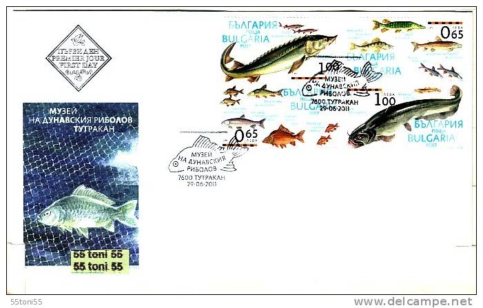 Bulgaria / Bulgarie 2011 Fisheries Museum Of The Danube &ndash; Tutrakan  S/S- FDC - FDC