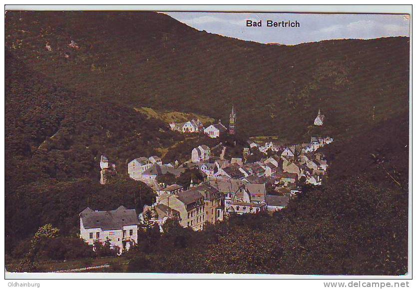 209ai: Farb- AK Bad Betrich, Germaniafrankatur, Gest. 22.8.1917 - Bad Bertrich