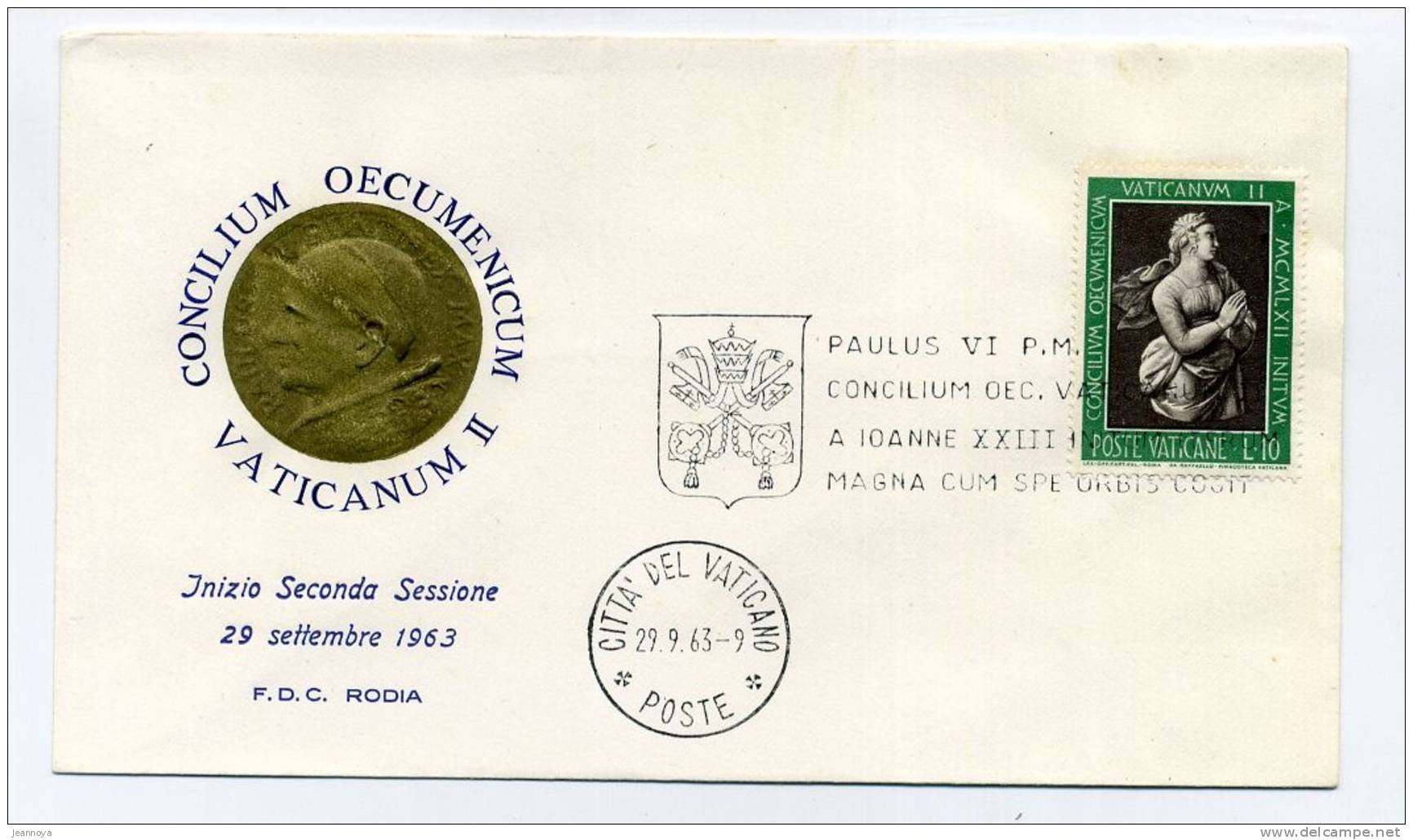 VATICAN - 7 F.D.C. ANNÉE 1963 - B/TB - Oblitérés