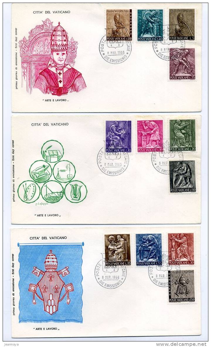 VATICAN - 10 F.D.C. ANNÉE 1966 - B/TB - Used Stamps