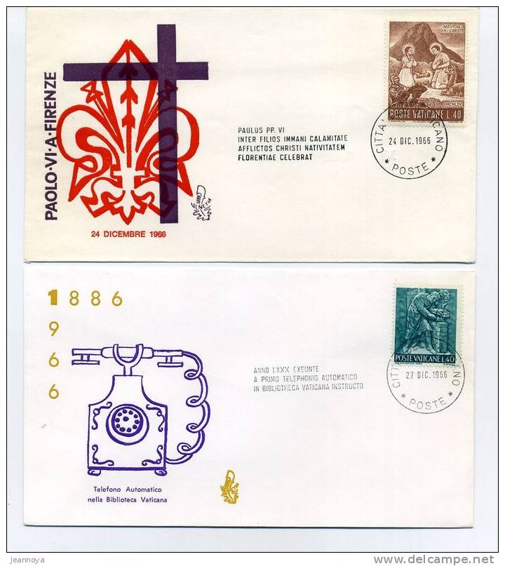 VATICAN - 10 F.D.C. ANNÉE 1966 - B/TB - Used Stamps