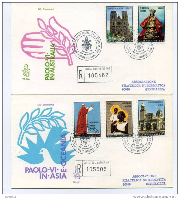 VATICAN - 8 F.D.C. ANNÉE 1970 - B/TB - Gebraucht