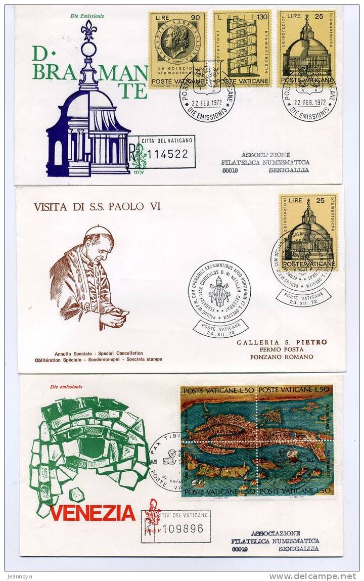 VATICAN - 12 F.D.C. ANNÉE 1972 - B/TB - Gebraucht