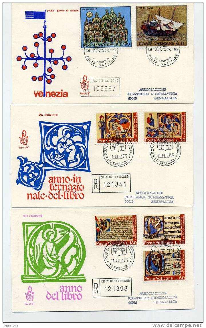 VATICAN - 12 F.D.C. ANNÉE 1972 - B/TB - Gebraucht