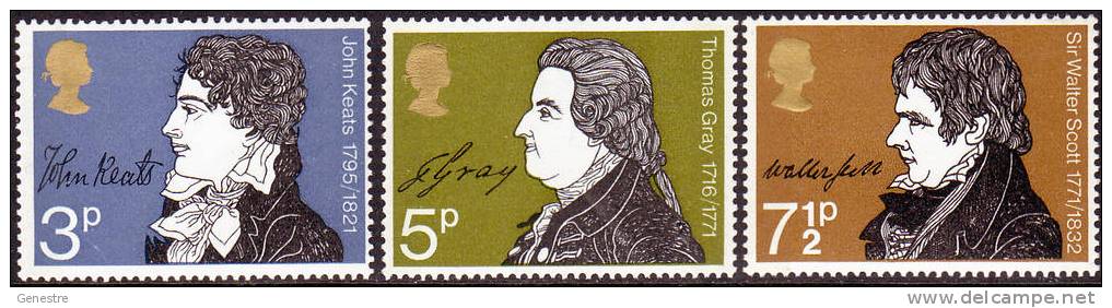 Grande-Bretagne - Y&T  640 à 642 (SG  884 à 886) ** (MNH) - Literary Anniversaries - Unused Stamps