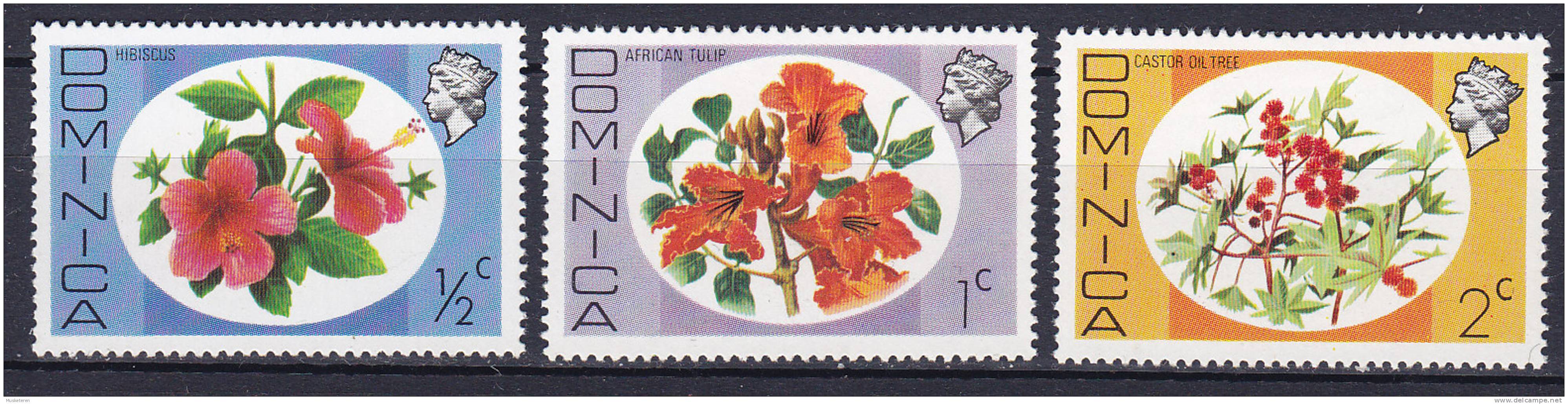 Dominica 1975 Mi. 457-59 Flowers Blumen MNH** / MH* - Dominica (...-1978)