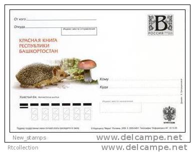 Russia 2009 - The Red Book Of Republic Bashkortostan Fauna Animal Mushroom Hedgehog Nature Postcard NEW - Other & Unclassified