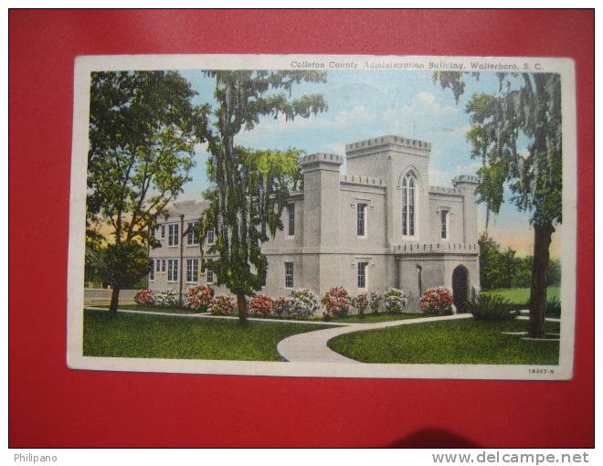 Walterboro SC   --County Admistration Building  1949 Cancel ====    -- Ref 225 - Other & Unclassified