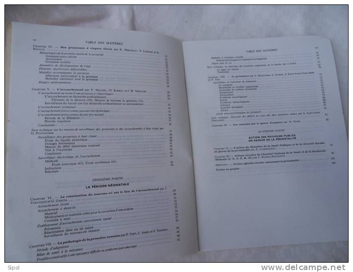 Périnatalité Par Un Groupe De Spécialistes Obstétriciens Et Pédiatres  - Masson 1974  108 Pages Propres Et Complètes - 18+ Jaar