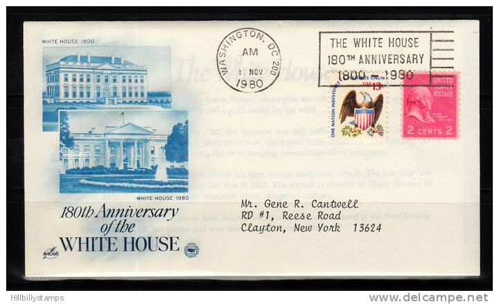 First Day Cover White House 180th Anniv. Lot 228 - 1971-1980