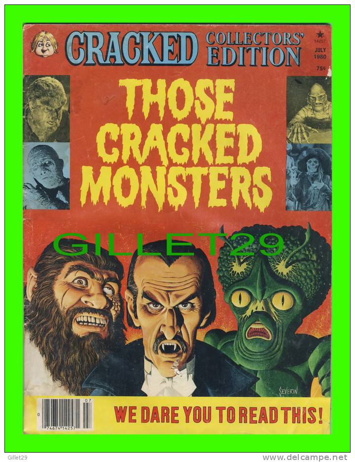 BD - CRACKED COLLECTORS EDITION - THOSE CRACKED MONSTERS - 52 PAGES - BLACK & WHITE - JULY 1980 - - Other Publishers