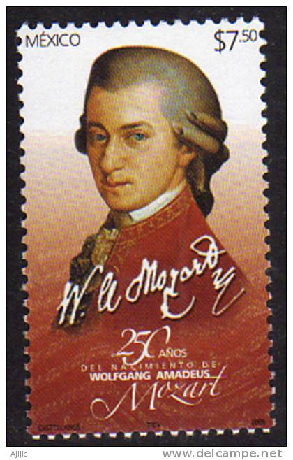 Mexique. Mozart. 250 Ans Sa Naissance.  1 T-p Neuf  ** 2006 - Musique