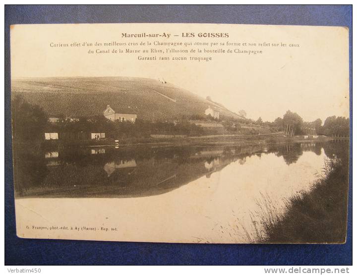 CPA.....MAREUIL SUR AY..CURIEUX EFFET D UN DES MEILLEURS CRUS DE LA CHAMPAGNE..LIRE LA SUITE..ECRITE - Mareuil-sur-Ay