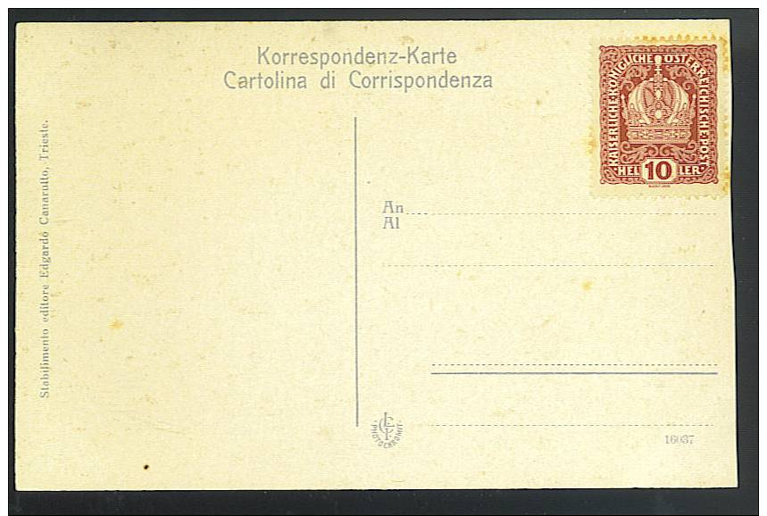 TRIESTE Panorama  Cartolina Non Viaggiata Con Francobollo 1915/18 - Trieste