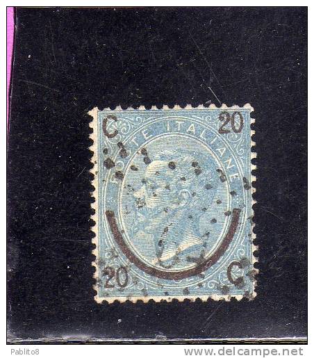 ITALIA REGNO ITALY KINGDOM 1865 FERRO DI CAVALLO 15 CENTESIMI TIMBRATO  III TIPO USED - Usati