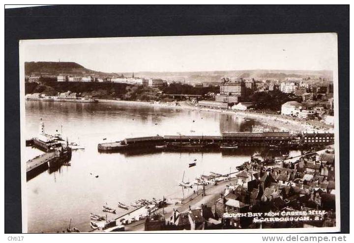 SCARBOROUGH SOUTH BAY FROM CASTEL HILL    EDIT   CIRC  1950 - Scarborough