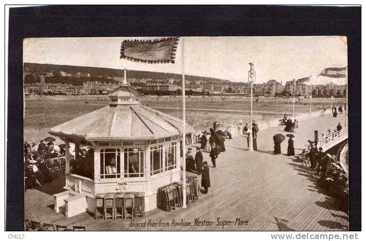 WESTON SUPER MARE  GRAND PIER FROM PAVILION    EDIT  F KEEPING   CIRC  1919 - Weston-Super-Mare