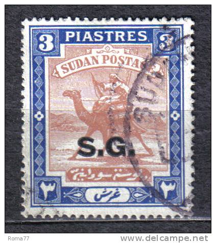 AP300 - SOUDAN 1936 ,  Servizio Yvert N. 61  Soprastampa  "S.G." - Soedan (1954-...)