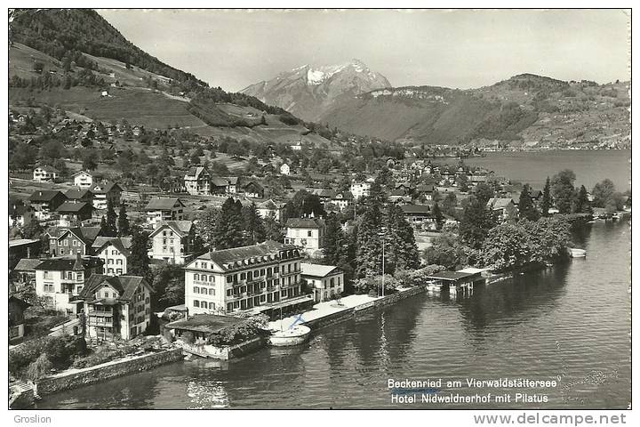 BECKENRIED AM VIERWALDSTATTERSEE  HOTEL NIDWALDNERHOF MIT PILATUS - Beckenried