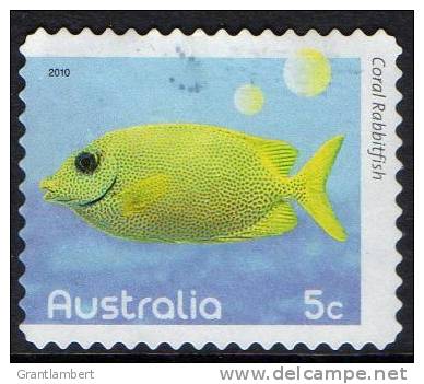 Australia 2010 Fishes Of The Reef 5c Coral Rabbitfish Self-adhesive Used - Oblitérés