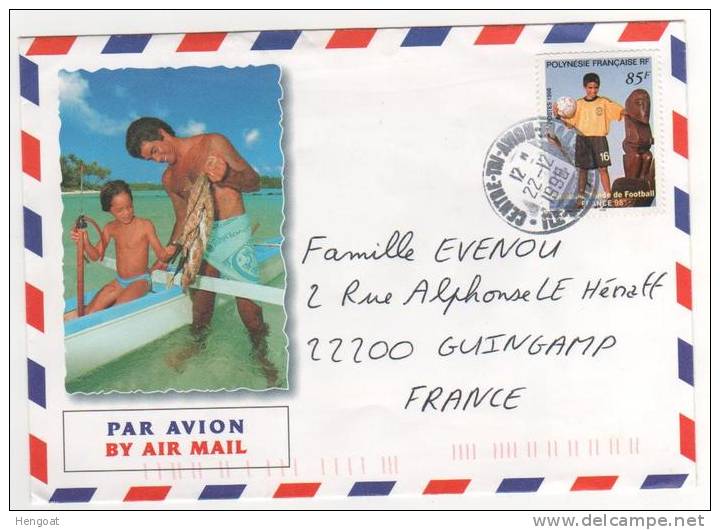 Yvert ,Timbre N° 565 " Football " / Lettre Du22/12/98 , - Storia Postale