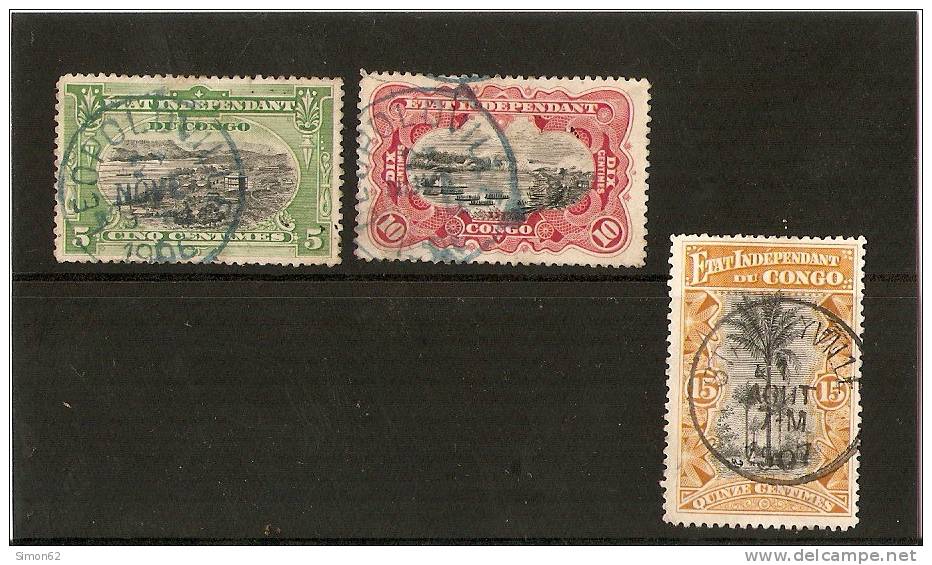 AFRIQUE CONGO BELGE 1894  N* 14 /19 / / 20 Oblitéré - Used Stamps