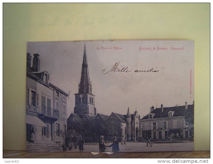 MEURSAULT (COTE D´OR) LA PLACE ET L'EGLISE. - Meursault