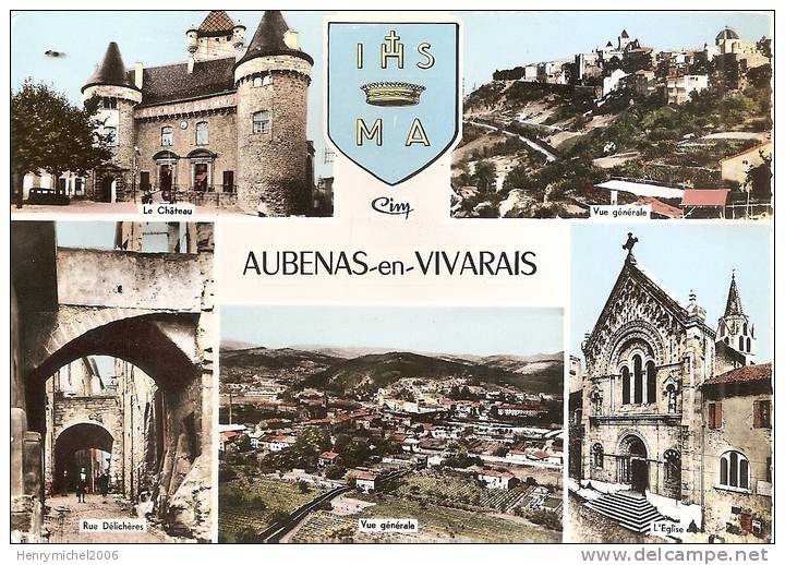 Ardèche - Aubenas En Vivarais En 1963, Ed Photo Cim  , Rare - Aubenas