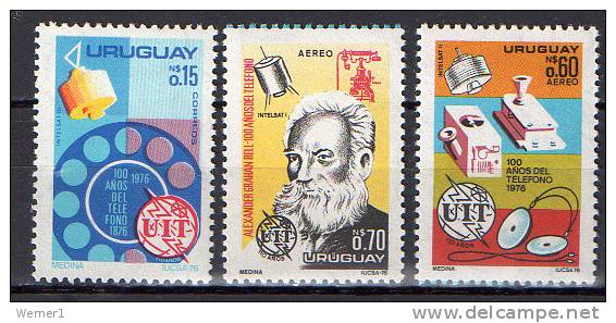 Uruguay 1976 Space 3 Stamps MNH - Amérique Du Sud