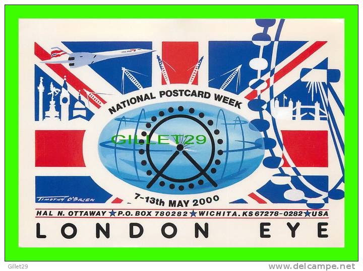 WICHITA, KS - 23rd ANNUAL POSTCARD SHOW, 2000 - ARTIST, TIMOTHY O'BRIEN, NOTTINGHAM, ENGLAND - - Wichita