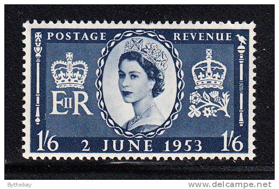 Great Britain MNH Scott #316 1sh6p Coronation Issue - Unused Stamps