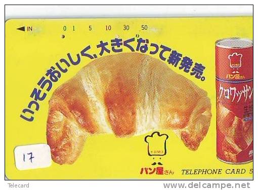 Télécarte Japon * Japan DU PAIN * PHONECARD BREAD (17)  TELEFONKARTE  BROT * BROOD *    CROISSANT - Alimentation